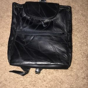 EUC—VINTAGE “UNISEX” Genuine Leather BACKPACK